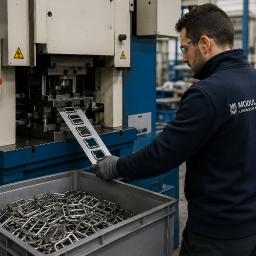 Fibbia personalizzata e accessori metallici per moda realizzati da Modulo Freddo
